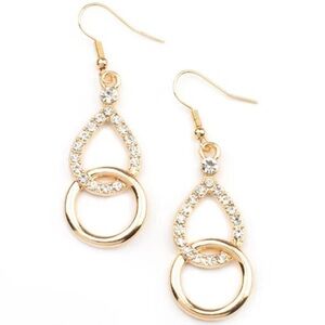 Paparazzi Jewelry Red Carpet Couture Rhinestone & Gold Rings Earrings NWT